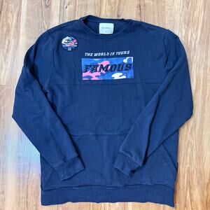 Rich People Clothing The World Is Yours Famous Navy Heavy Sweatshirt Size M